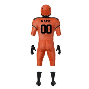 Ensemble de maillots de football américain personnalisés en gros, uniforme complet par sublimation, pantalon respirant, tenue de sport robuste pour match - Product Image 3