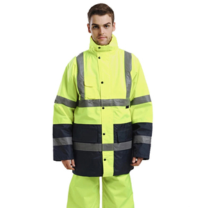 Veste de sécurité orange haute visibilité imperméable, vêtements de travail réfléchissants, imperméable pour la construction, la sécurité routière, uniforme pour hommes - Product Image 5