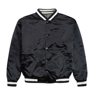 Trendy Men's <b>Canvas</b> Bomber <b>Jacket</b> OEM Wholesale Personalized Street Wear Silky Design Your Own Logo Winter Men's Bomber <b>Jacket</b> - Product Image 5