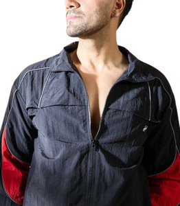 Conjunto Deportivo Casual Personalizado de Dos Piezas: Chaqueta Bomber de Nylon con Cremallera y Ajuste Holgado, y Pantalones Jogger Oversize - Product Image 3