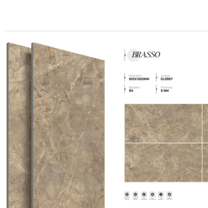 Carreaux de porcelaine brillants effet pierre de luxe 800x1600 1200x1800 750x1500mm, grandes dalles pour décoration intérieure haut de gamme - Product Image 1