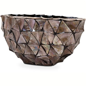 Vase de fleur en fibre de verre de coquille de mer marron en pays-bas/fournisseur de Vase en nacre - Product Image 3