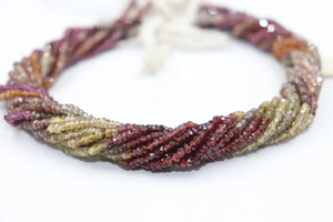 Cuentas Redondas Facetadas de Zafiro Natural Tundra de 3 mm para la Elaboración de Joyas - Product Image 2