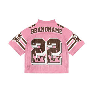 T-shirt de sport rétro américain vintage en maille 2026 |   T-shirt Boxy Personnalisé Baseball & Football |   Maillot de football streetwear OEM - Product Image 6