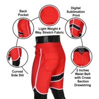 Short de gymnastique de rue haute personnalisé pour hommes confort solide entraînement sportif Compression Fitness entraînement athlétique ceinture élastique peignée