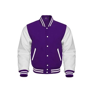 New Custom Label logo Leather Sleeves Embroidery Casual Men's Bomber <b>Jacket</b> <b>Light</b> Baseball <b>Jacket</b> <b>Jacket</b> For Men - Product Image 4