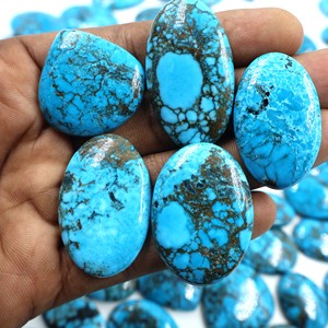 MAHNAJ GEMS Wholesale Blue Magnesite Turquoise Stone Loose Gemstone Flatback Cabochons for DIY Ring Necklace - Product Image 6
