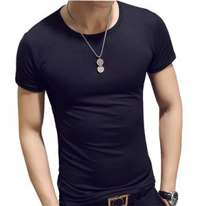 เสื้อยืดคอกลมแขนสั้นทรงปกติสำหรับผู้ชาย ผ้าถักสีตัดต่อ 100% คอตตอน แห้งเร็ว 320 กรัม สไตล์ลำลอง - Product Image 5