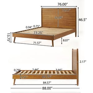 Cohron CAL <b>KING</b> Solid Wood <b>Platform</b> <b>Bed</b> - Product Image 3