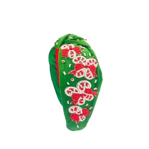 Diademas con cuentas Navidad Grinch Hairbands Niñas Accesorios para el cabello Top con cuentas Diademas anudadas Accesorios Niñas Hairbands - Product Image 5