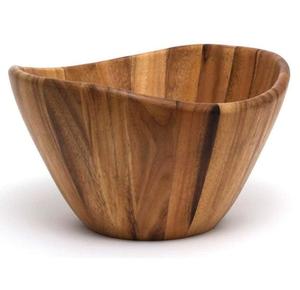 Bol en bois de qualité supérieure au design unique pour servir des collations, des fruits et des aliments secs, disponible pour l'exportation. Vente de pâte à bois. - Product Image 1