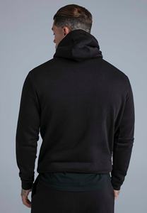 Sudadera con capucha negra personalizada de algodón 100% de punto, pesada, sin estampado, fabricante OEM ODM de marca privada - Product Image 2