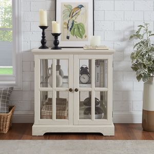 Vitrine LED avec design rétro, étagères réglables et portes grillagées de qualité, buffet antique - Product Image 6
