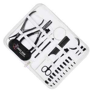 Kit d'outils professionnels pour extensions de cheveux noirs avec pince à sertir robuste de 7 pouces et pince à sectionner les cheveux - Product Image 1