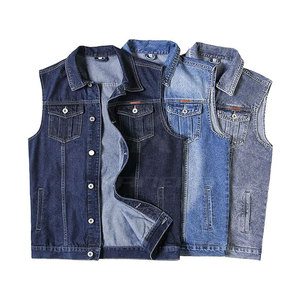 Gilet en jean pour homme, collection hiver 2026, vêtement d'extérieur respirant, style décontracté, haute qualité, 100% coton, service OEM - Product Image 3