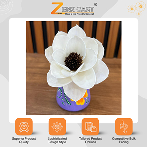 Proven Quality Artificial Sola Wood Flowers (6/8/10cm Sizes) Eco-Friendly Halloween & Christmas Home Decor from Indian Seller - Product Image 2