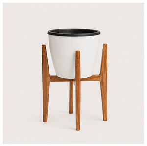Support de plantes en bois massif moderne fait main pour l'intérieur, support de pot de fleurs pour salon, présentoir de plantes - Product Image 5