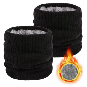 Cache-cou personnalisé en polaire pour l'hiver, écharpe infinie en tricot côtelé épais et thermique, coupe-vent pour le cyclisme et le ski en extérieur, cache-visage - Product Image 1