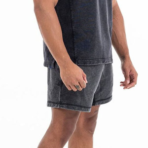 Servicio OEM, Pantalones Cortos de Algodón para Hombre, Cintura Media, Lavado Ácido, 100% Algodón, Ligeros, Transpirables, de Secado Rápido - Product Image 3