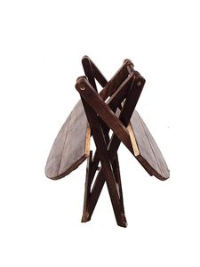 Mesa Auxiliar Plegable de Madera, Mesa Redonda Decorativa, Mesa de Centro para Sala de Estar o Patio - Product Image 2