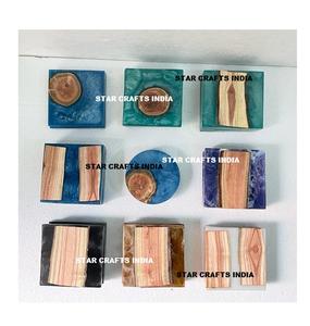 Sous-verres et sets de table en osier tressé écologiques de haute qualité, résistants aux taches et à la chaleur, lavables, avec motif marbré, personnalisables pour la décoration créative de la maison. - Product Image 4