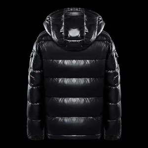 <b>Red</b> Hooded Puffer Jacket Men's Winter Down Coat Windproof Casual Zipper Closure Solid Color Stand Collar Regular Fit - Product Image 6