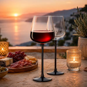 Copas de Vino de Borosilicato Hechas a Mano de 320 ml, con Base de Tallo de Color, Libres de Plomo, para Vino Tinto y Blanco, Reutilizables, al por Mayor - Product Image 5