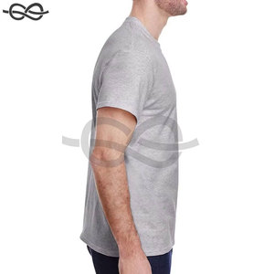 เสื้อยืดคอกลมผู้ชาย ผ้าฝ้าย 100% เนื้อหนา คุณภาพสูง ออกแบบโลโก้ได้ตามต้องการ ไซส์ใหญ่ สำหรับออกกำลังกาย เพาะกาย แขนสั้น แห้งเร็ว - Product Image 5