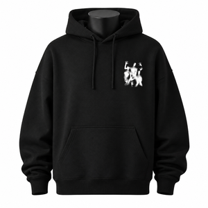 High Quality Pullover 350gsm Oversized <b>Hoodie</b> Custom logo Blank Unisex <b>Black</b> Heavyweight <b>Mens</b> Hoodies - Product Image 1