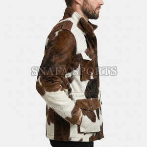 Stylish And Fashionable <b>Men</b> Cowhide <b>Leather</b> <b>Jacket</b> Wholesale Factory Made Real Genuine Cowhide Custom <b>Jacket</b> - Product Image 3