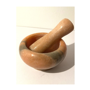 Mortero y Pilón de Mármol Natural Tradicional para Triturar Masala Manualmente - Product Image 5