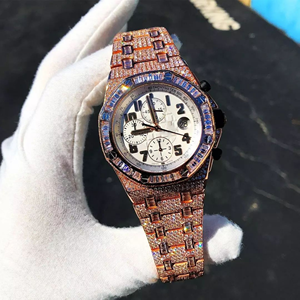 Montre Moissanite approuvée par testeur de diamants | VVS Luxury Iced Out Skeleton Wholesale - Product Image 3