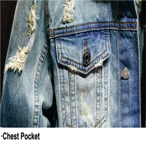 Chaqueta Vaquera Vintage para Hombre AIFRAN SPORTS, Estilo Desgastado, Ecológica, Lavada, Azul, con Cuello Camisero, Informal, para Invierno - Product Image 6