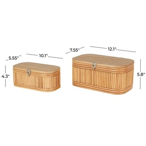 Elegante Caja de Almacenamiento de Bambú con Tapa para Organización del Hogar y Cocina, Uso Multipropósito, Ecológica, Duradera, con Acabado de Madera - Product Image 3