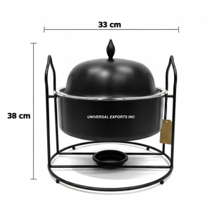 Nouvelle Cocotte Chauffe-Plats Métallique Ronde de Luxe, Design Classique et Élégant pour la Cuisine - Product Image 6