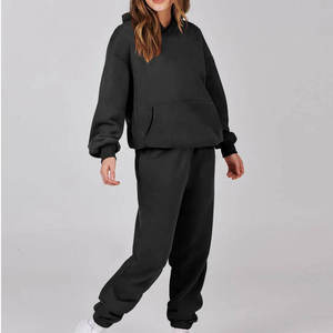 Ensemble de survêtement sportif pour femme, mode d'hiver, deux pièces, streetwear, à capuche, pour le jogging et l'entraînement - Product Image 5