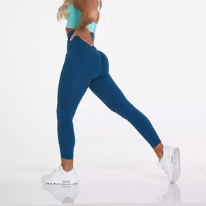 Leggings de yoga décontractés d'hiver pour femmes, respirants, taille mi-haute, avec contrôle du ventre, taille élastique, en coton/bambou, longueur genou - Product Image 4