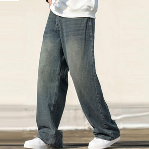 Jeans de Algodón Ligeros para Hombre, Diseño Personalizado, Corte Holgado, Cintura Media, Transpirables, Talla Grande - Product Image 6