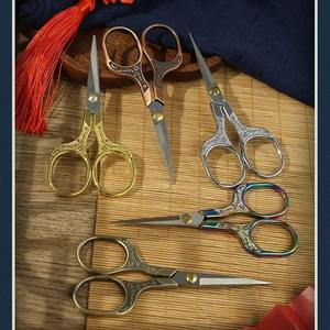 1 paire de ciseaux vintage en acier inoxydable pour la couture, la broderie, la coupe de tissu, les travaux du tailleur, les outils de manucure - Product Image 4