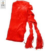 Écharpes de cérémonie OEM tricotées et tissées avec glands Écharpe de cérémonie rouge cramoisi de haute qualité avec glands
