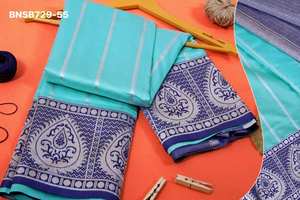 Sari en soie Lichi de qualité export indienne, lourd et magnifique, avec travail jacquard, fournisseur mondial, fabricant de mode féminine - Product Image 6