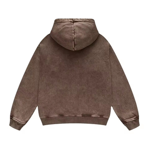 Custom <b>Pink</b> Acid Wash Hoodie Men Oversized Drop Shoulder Logo Pullover Kangaroo Pocket Vintage Streetwear <b>Sweatshirt</b> - Product Image 4