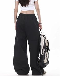 Customized <b>Women's</b> Winter Streetwear <b>Baggy</b> Sweatpants Oversize <b>Joggers</b> 100% Cotton Fleece Breathable Running Sports - Product Image 2