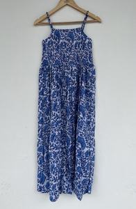 Femmes filles imprimé pur coton Maxi robe indien bloc imprimé décontracté été soirée à la mode en gros longue Midi en vrac - Product Image 6