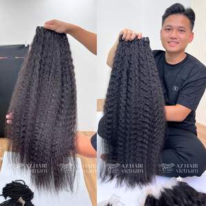 Venta al por mayor de extensiones de cabello liso rizado vietnamita de longitud larga recogido de cabello humano para hacer pelucas - Product Image 4
