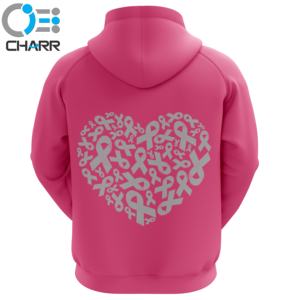 Sudadera con capucha personalizada de alta calidad, ropa deportiva transpirable con sublimación para concientización de cáncer de pecho - Product Image 4