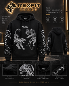 Sudadera con capucha y cremallera para hombre, negra, con diseño gráfico en la manga, corte regular, estilo urbano, 100% algodón, invierno, personalizada, OEM, venta al por mayor - Product Image 3