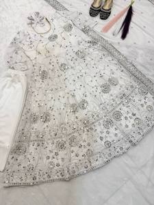 Robe Anarkali tendance et élégante pour femmes, à manches longues, en magnifique georgette, style indien et pakistanais, prête à porter - Product Image 4