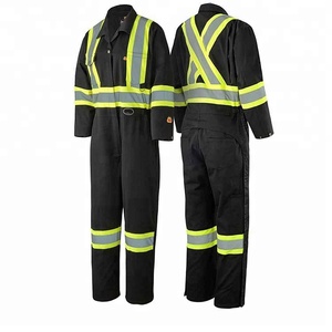 Uniforme de Seguridad al por Mayor para Trabajadores, Overol Unisex Negro Ignífugo, Reflectante, Transpirable y Ligero - Product Image 4