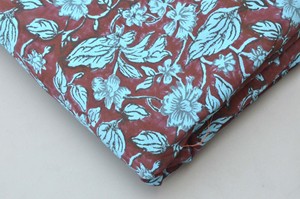 100% coton tissu par yard main bloc impression tissu indien fait à la main coton tissu pour la couture - Product Image 4